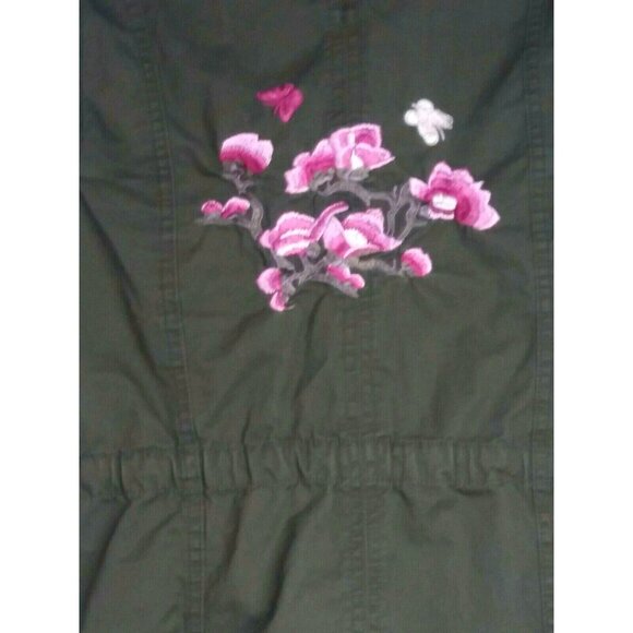 Miami Green Jacket Size Small Floral Embroidered Flowers - Picture 4 of 6